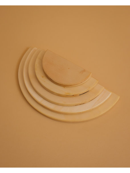 Spelenderwijs leren Wooden semi-circles 5-piece