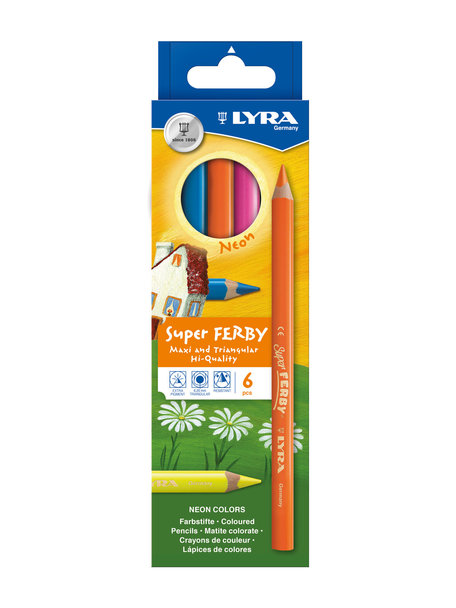 Lyra Super ferby neon pencils - 6 pcs