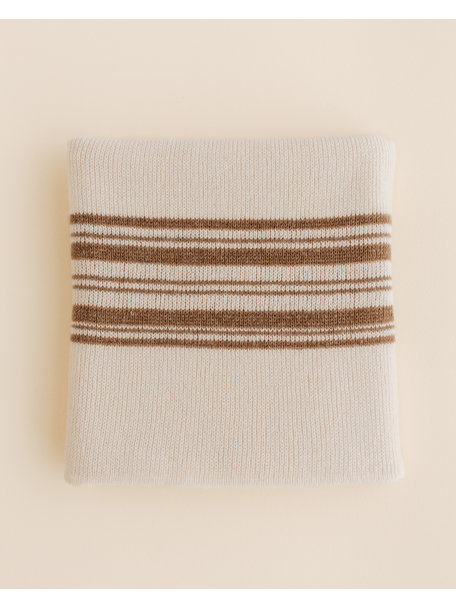 Hvid Merino wool baby blanket Gilbert - walnut