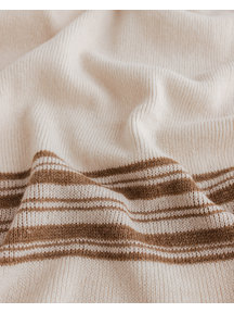 Hvid Merino wool baby blanket Gilbert - walnut