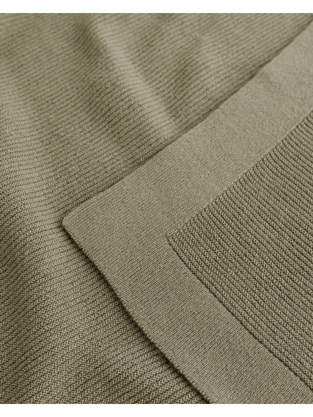 Hvid Merino wool blanket Gust - artichoke