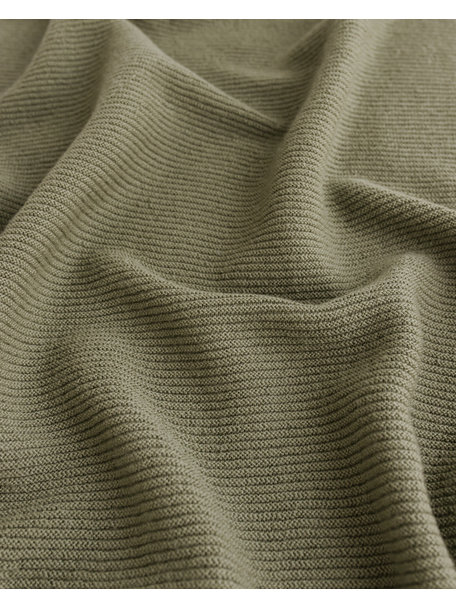 Hvid Merino wool blanket Gust - artichoke