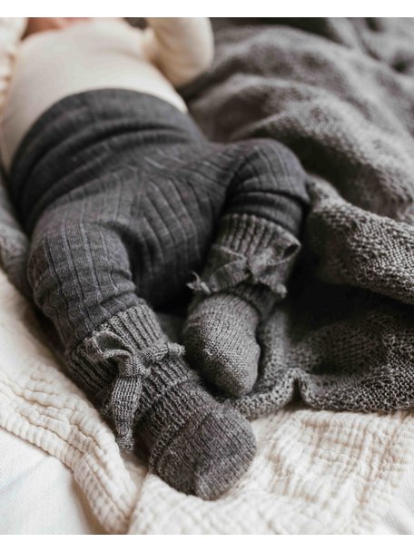 Hirsch Natur Newborn Socks Wool - Grey (Ziloen exclusive)