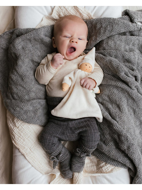 Unaduna Baby wrap-around shirt pointelle wool/silk - munkki