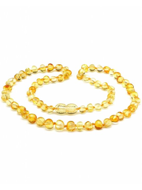 Amber Amber Ladies Necklace Extra long 64 cm - Lemon