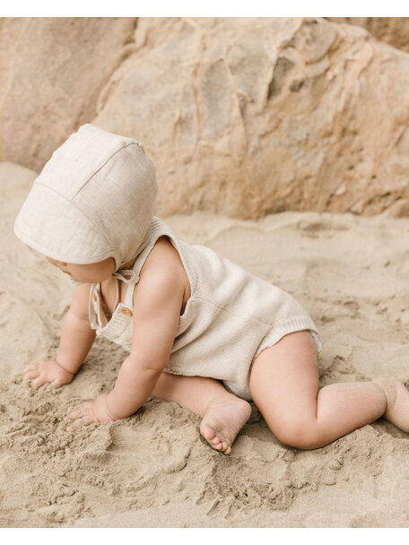 Briar Handmade Linen bonnet brimmed - sand