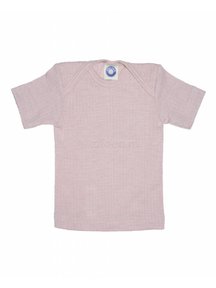 Cosilana Baby Top Short Sleeves Wool/Silk/Cotton - Pink