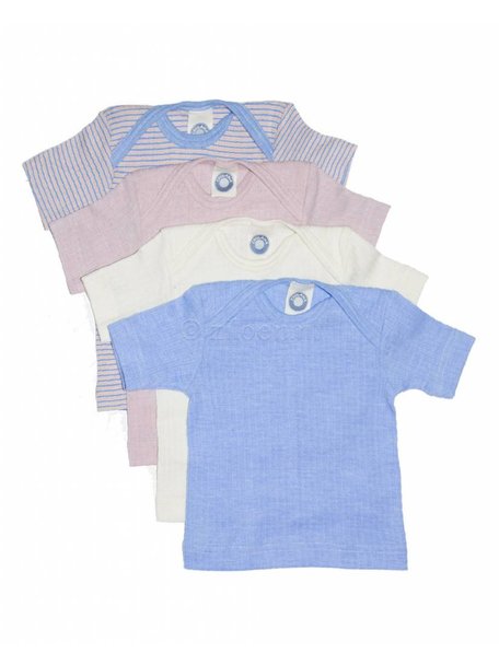 Cosilana Baby Top Short Sleeves Wool/Silk/Cotton - Pink