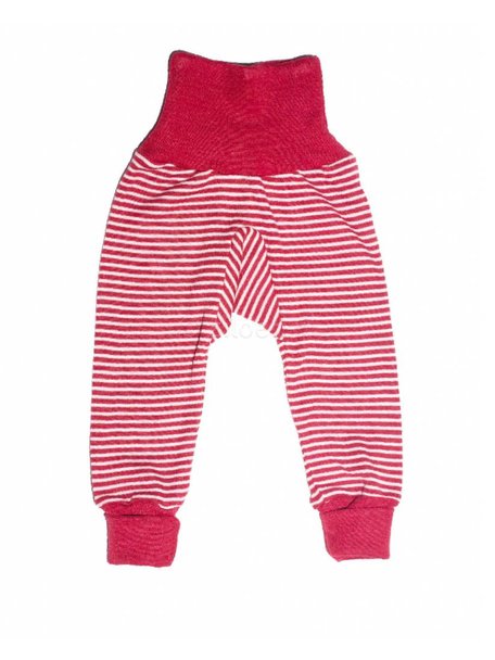 Cosilana Baby Pants Striped Wool/Silk - Red