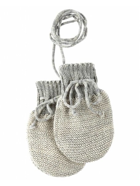 Disana Baby mittens organic merino wool - grey