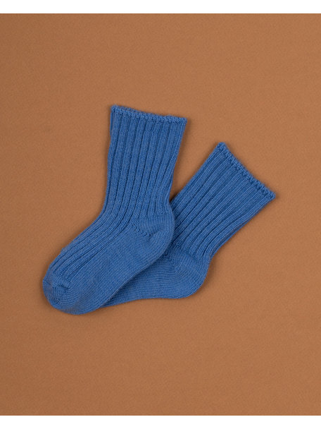 Joha Wool children's socks - jeans blue