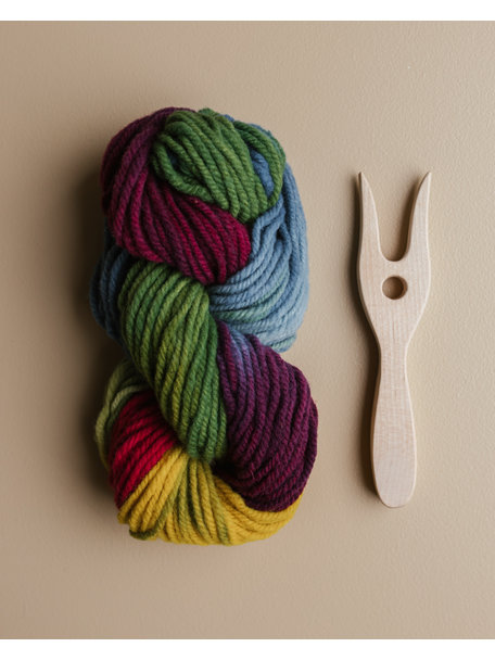 Filges Knitting fork - blue green yellow