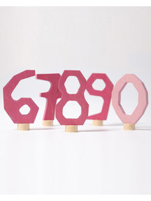 Grimm's Decorative Figure Set - Numbers 6-9 & 0 Pink