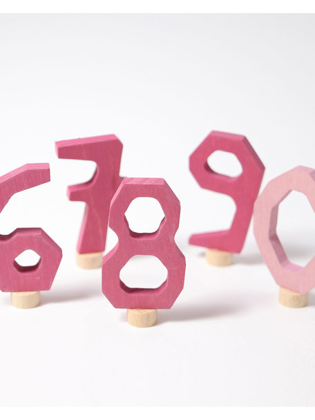 Grimm's Decorative Figure Set - Numbers 6-9 & 0 Pink