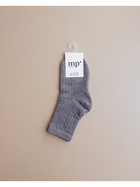 MP Denmark Wool Rib Socks - Grey