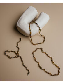 Amber Amber Ladies Necklace 45cm - olive raw