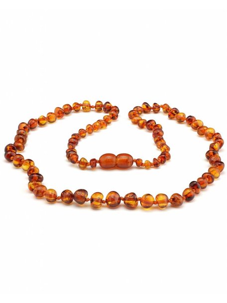 Amber Amber Ladies Necklace Extra Long 64 cm - Cognac