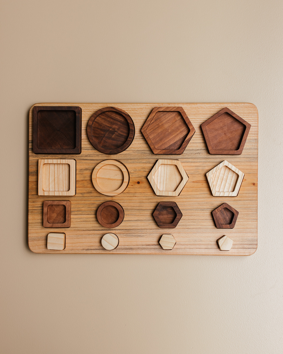 Brown Wood Puzzle Coaster Cup Pad Wood Coaster Puzzle Coaster -  Denmark