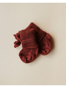Hirsch Natur Newborn Socks Wool - Henna (Ziloen exclusive)