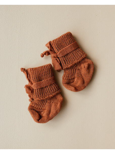 Hirsch Natur Newborn Socks Wool - Sienna (Ziloen exclusive)