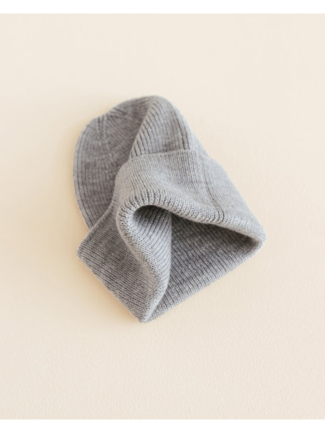 Hvid Beanie Fonzie newborn - grey