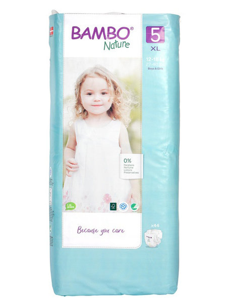 Bambo Nature Diapers tall pack 44 pieces - size 5