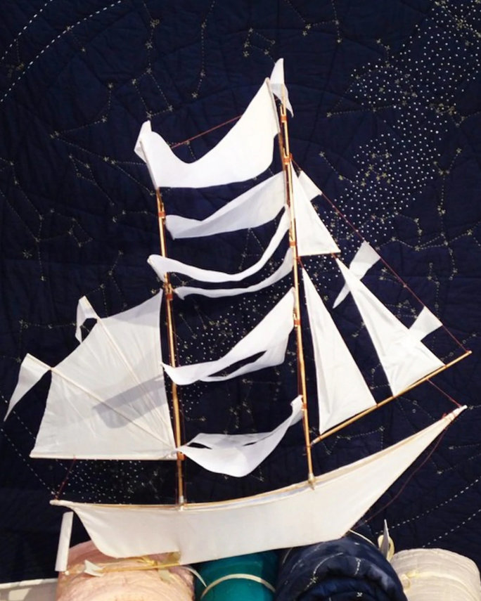 Haptic Lab Sail ship kite big white unique handmade kite! Ziloen