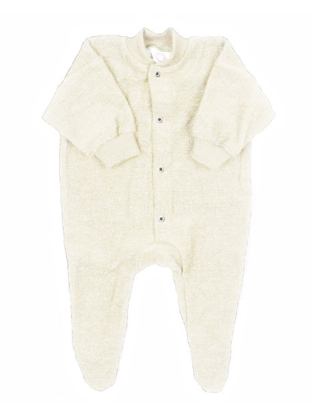 Cosilana Pyjamas With Feet Terry Wool Frotté - natural