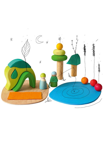 Grimm's Small world play set - in the woods