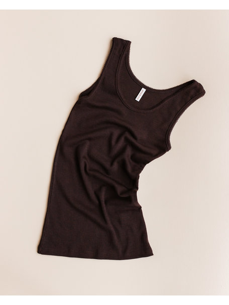 Unaduna Singlet tiny rib wool - kladdkaka