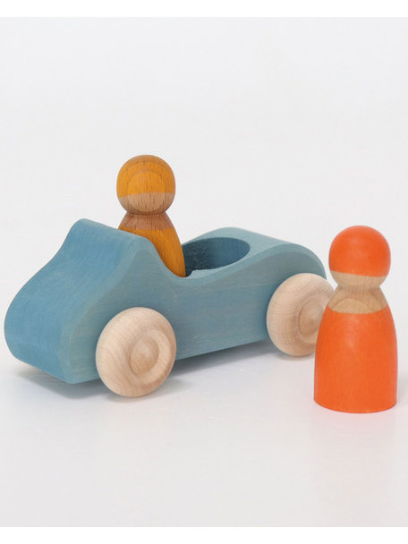 Grimm's Wooden large car - blue