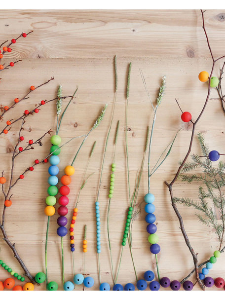 Grimm's Wooden beads small - rainbow