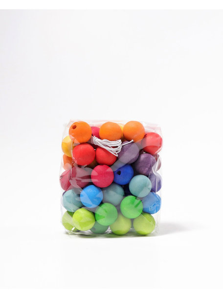 Grimm's Wooden beads medium - rainbow