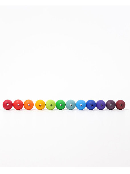 Grimm's Wooden beads medium - rainbow