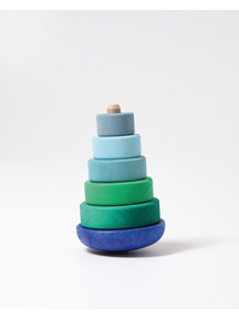 Grimm's Small wobbly stacking tower - blue