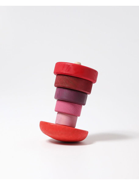 Grimm's Small wobbly stacking tower - red