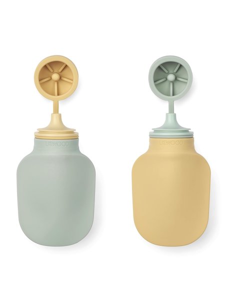 Liewood Silvia smoothie bottle 2 - pack - dusty mint/jojoba