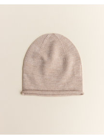 Hvid Efa beanie - sand