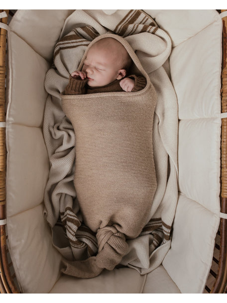 Hvid Baby cocoon merino wool - sand