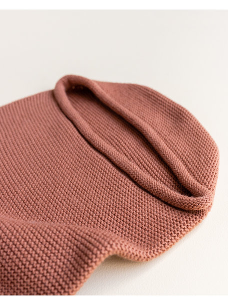 Hvid Baby cocoon merino wool - brick