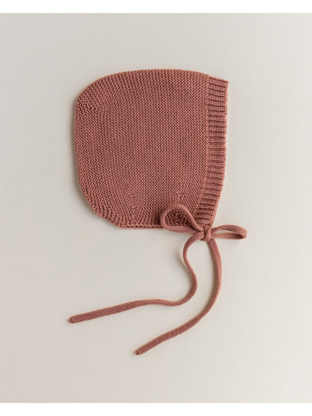 Hvid Merino Wool Bonnet - Brick