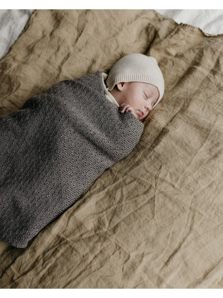 Hvid Merino wool baby blanket Dora - otter