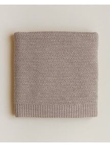 Hvid Merino wool baby blanket Dora - sand