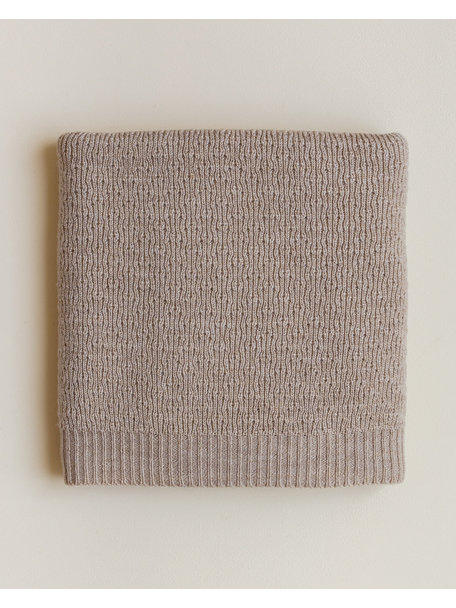 Hvid Merino wool baby blanket Dora - sand