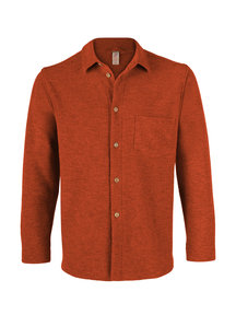 Engel Natur Wool men's overshirt - magma melange