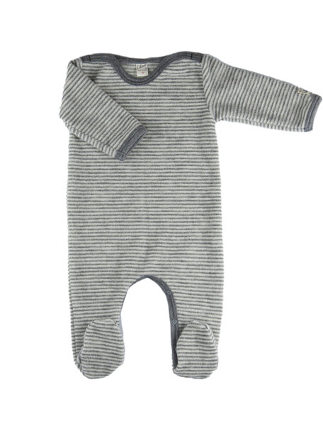 Lilano Woolen newborn jumpsuit - grey/natural