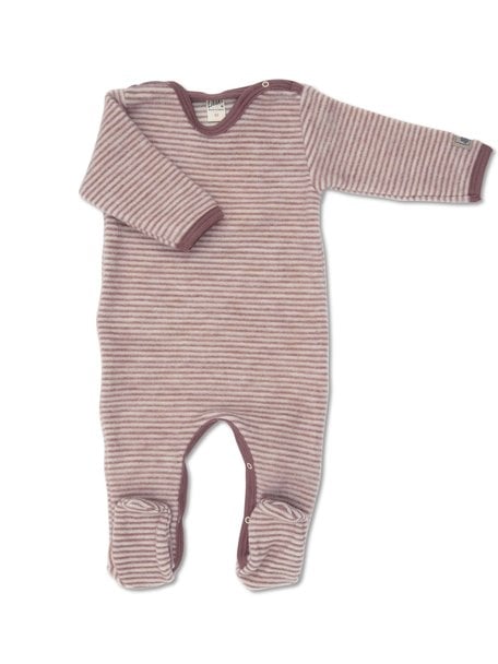 Lilano Woolen newborn jumpsuit - mauve/natural