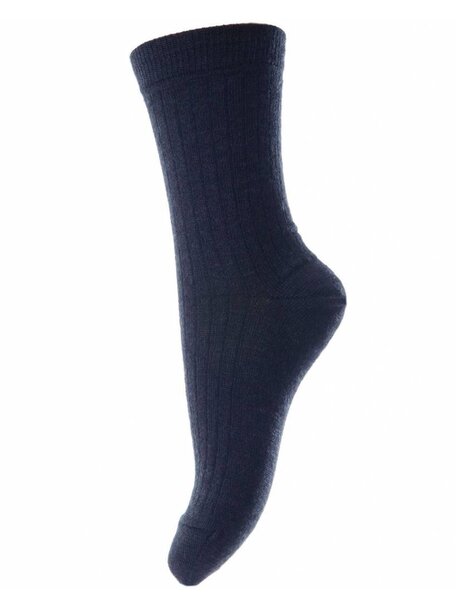 MP Denmark Wool Rib Socks - navy