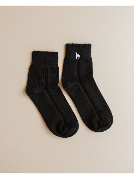 Apu Kuntur Socks from alpaca wool half height - black