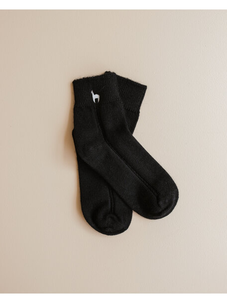 Apu Kuntur Socks from alpaca wool half height - black